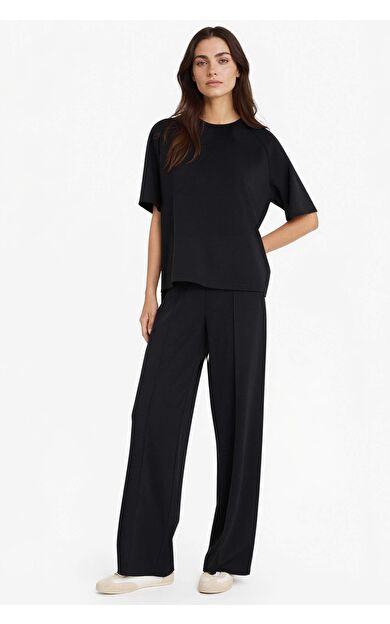 DeFacto Straight Fit Modal Geniş Paça Eşofman Altı F1028AX25AUBK81