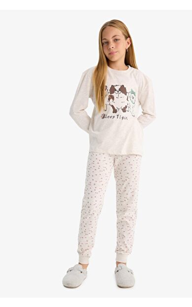 DeFacto Kız Çocuk Regular Fit 2'li Pijama Takımı F1084A825AUBG745