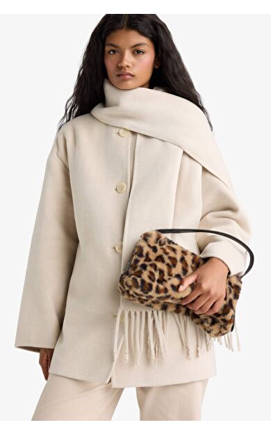 Kadın Leopar Desenli Çapraz Çanta