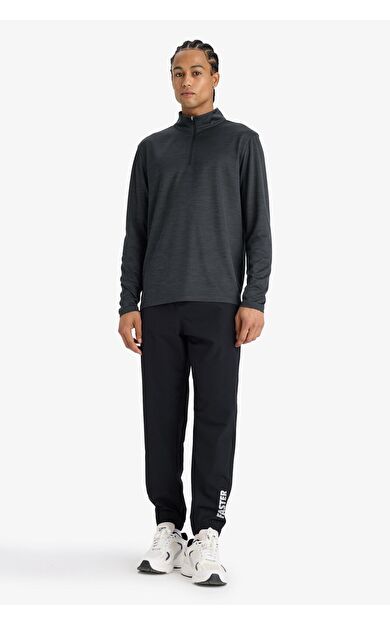 DeFacto DeFactoFit Slim Fit Dar Kesim Fermuar Cepli Dokuma Sporcu Jogger Eşofman Altı