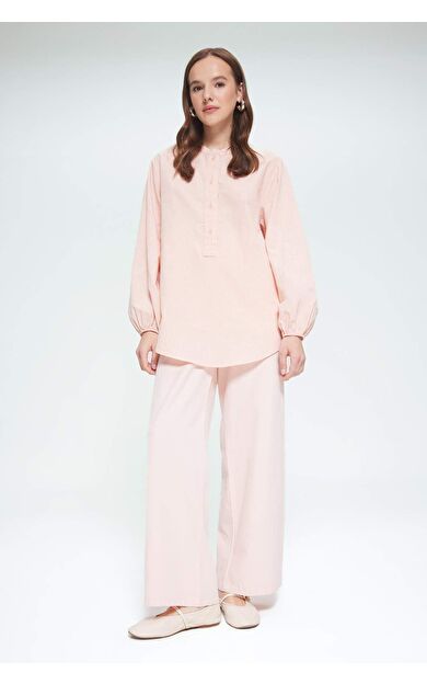 DeFacto Wide Leg Keten Karışımlı Pantolon F1345AX25SMPN437