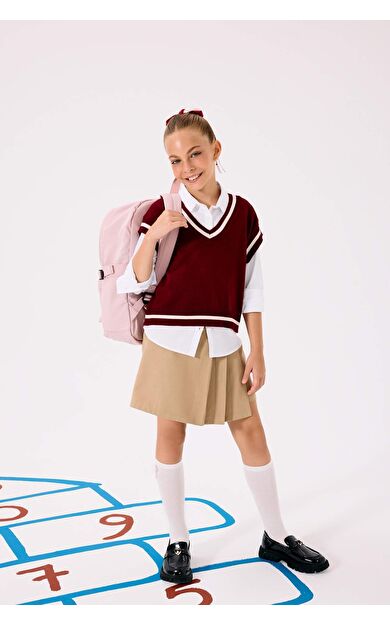 Kız Çocuk Okula Dönüş Gabardin Etek F1418A825AUBG219