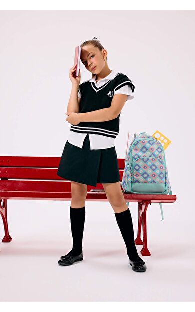 Kız Çocuk Okula Dönüş Gabardin Etek F1434A825AUBK81