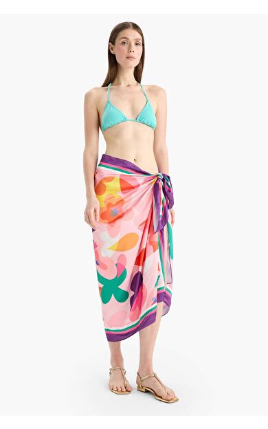 Desenli Saten Kimono