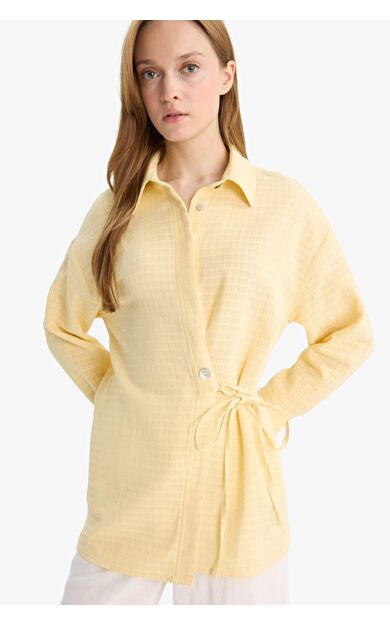 Relax Fit Müslin Uzun Kollu Tunik