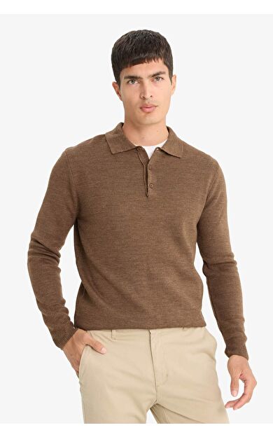 DeFacto Standart Fit Polo Yaka Triko Kazak F1523AX25AUBG206