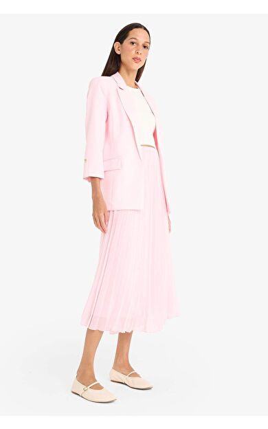 A Kesim Normal Bel Şifon Midi Etek