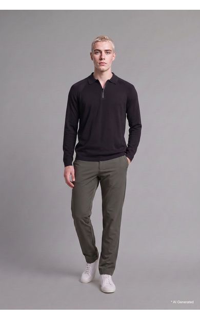 DeFacto Taılored Fit Ankle Paça Pantolon Haki
