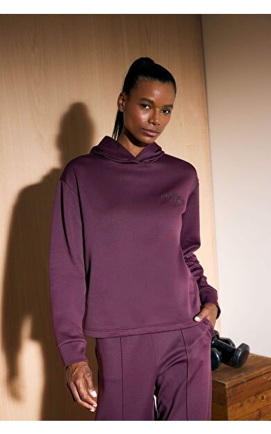 DeFactoFit Standart Fit Kapüşonlu Baskılı Sporcu Sweatshirt F1690AX25WNBR171