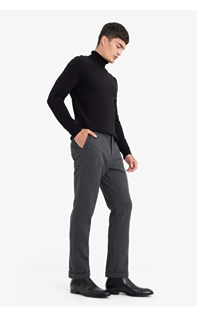 Tailored Regular Fit Düz Paça Penye Pantolon