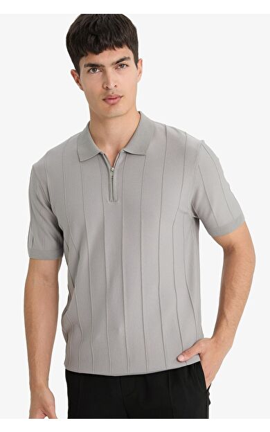 DeFacto Standart Fit Polo Yaka Triko Kısa Kollu Polo Tişört F1945AX25SMGR198