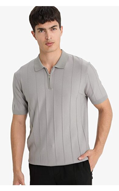 DeFacto Standart Fit Polo Yaka Triko Kısa Kollu Polo Tişört F1945AX25SMGR198