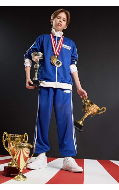 DeFacto Erkek Çocuk Regular Fit Slogan Baskılı Pantolon