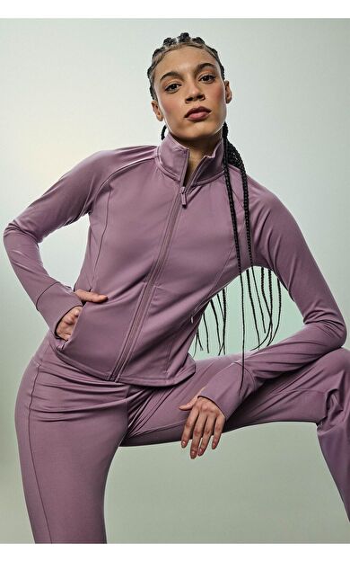 DeFacto Slim Fit Dar Kesim Dik Yaka İçi Yumuşak Tüylü Hırka