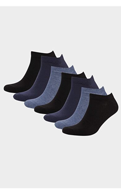 Erkek 7'li Pamuklu Patik Çorap