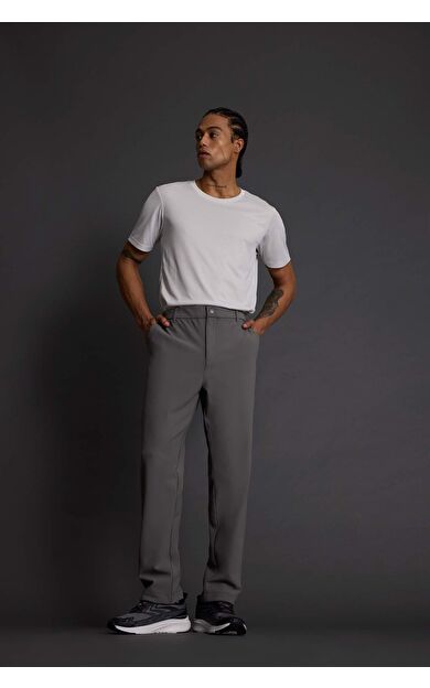 DeFactoFit Standart Fit Standart Paça Dokuma Sporcu Pantolon