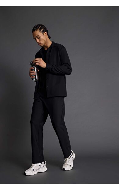 DeFactoFit Standart Fit Standart Paça Dokuma Sporcu Pantolon