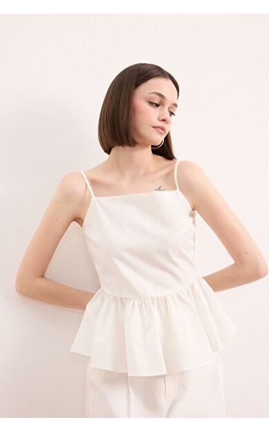 DeFacto Fitted Poplin Kolsuz Bluz