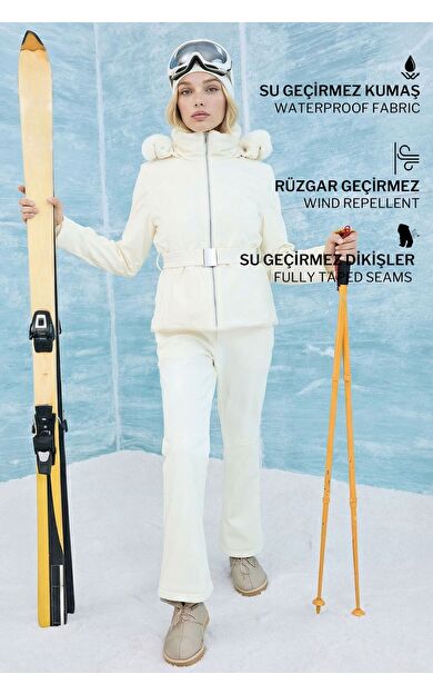 DeFacto Regular Fit Fleto Cepli İspanyol Paça Ekstra Uzun Softshell Kayak Pantolonu