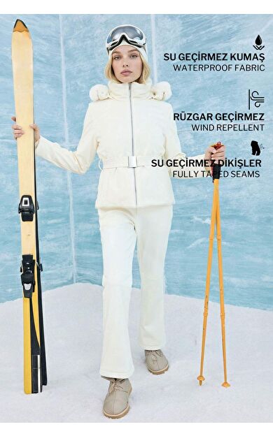 DeFacto Regular Fit Fleto Cepli İspanyol Paça Ekstra Uzun Softshell Kayak Pantolonu