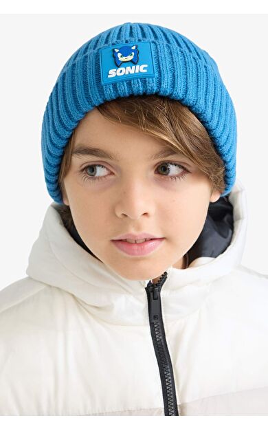 DeFacto Erkek Çocuk Sonic The Hedgedog: Modern Triko Bere