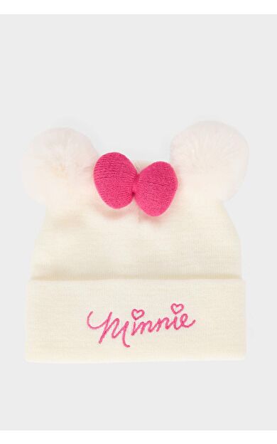 Kız Çocuk Disney Mickey & Minnie Nakışlı Bere