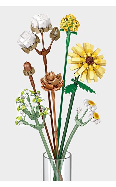 DeFacto Renkli Çiçek Buketi Blok Set