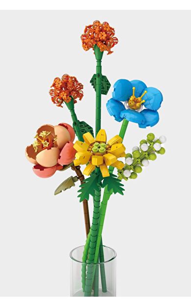 DeFacto Renkli Çiçek Buketi Blok Set