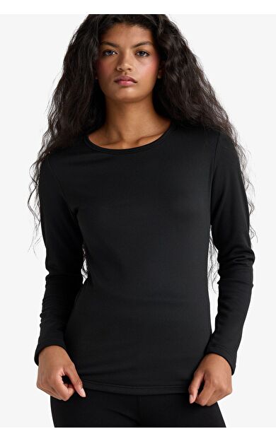 DeFacto Basic Düz Uzun Kollu Üst-Fall in Love F2546AX25AUBK81