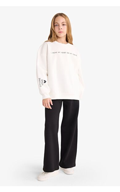 DeFacto Kız Çocuk Kalın Sweatshirt Kumaşı 2'li Takım