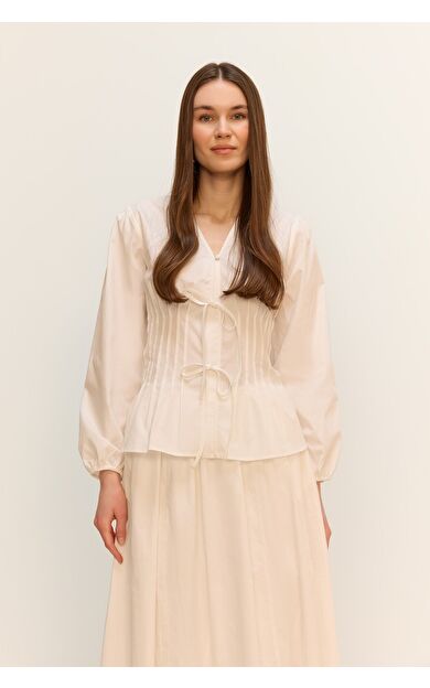 DeFacto Regular Fit Poplin Uzun Kollu Tunik