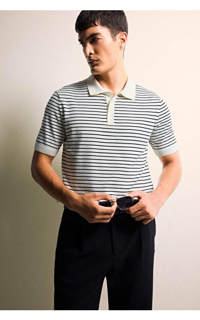 DeFacto Standart Fit Polo Yaka Triko Kısa Kollu Polo Tişört F2729AX25AUBK27