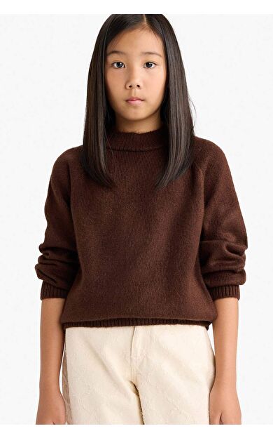 Kız Çocuk Regular Fit Bisiklet Yaka Kazak F2755A825WNBN540