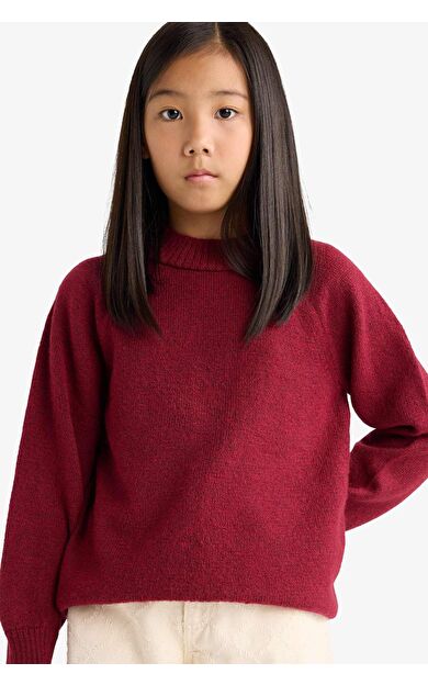 Kız Çocuk Regular Fit Bisiklet Yaka Kazak F2755A825WNBR205