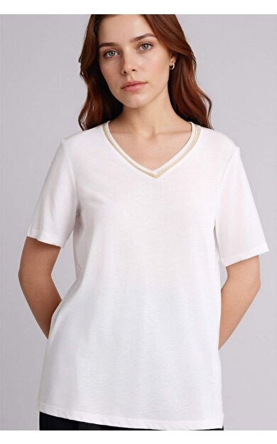DeFacto Regular Fıt V Yaka Kısa Kollu Tişört