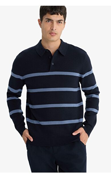 DeFacto Standart Fit Polo Yaka Triko Kazak F2772AX25WNNV125