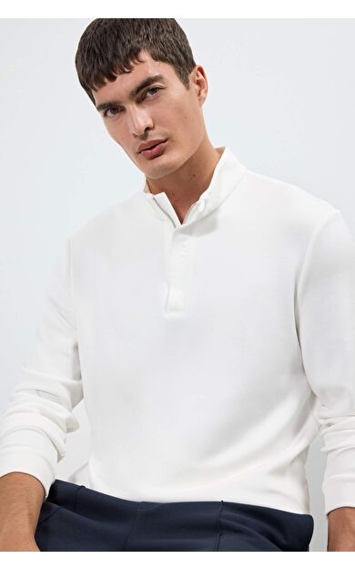 DeFacto Regular Fit Dik Yaka Yarım Fermuarlı Sweatshirt F2821AX25AUWT34
