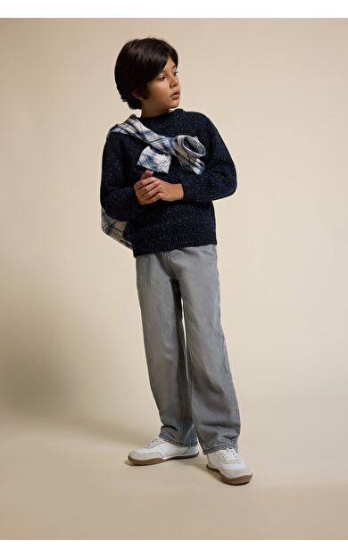 DeFacto Erkek Çocuk Wide Leg Düz Paça Jean Pantolon F2836A825AUNM55