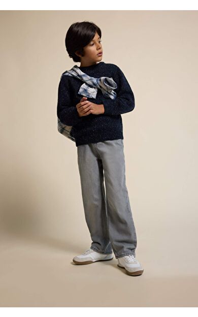 Erkek Çocuk Wide Leg Düz Paça Jean Pantolon F2836A825AUNM55