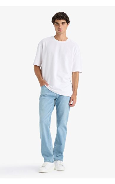 DeFacto Sergio Regular Fit Normal Bel Boru Paça Dar Paça Jean Pantolon