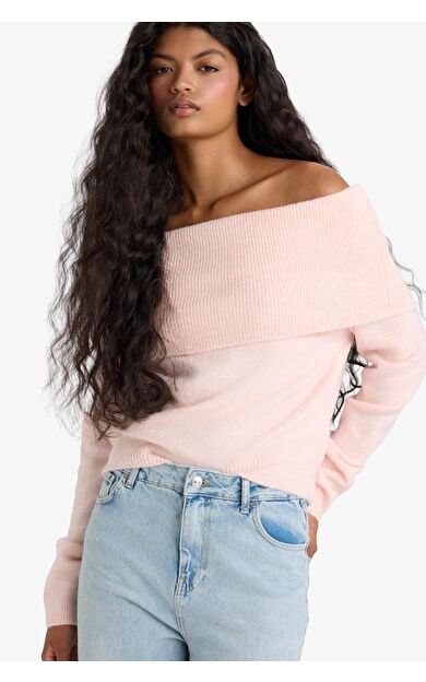 Regular Fit Omuzu Açık Kazak F3029AX25WNPN41