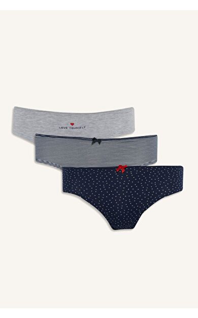 3'lü Hipster Külot-Fall in Love