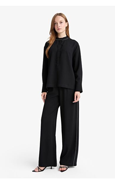 DeFacto Wide Leg Geniş Paça Krep Pantolon
