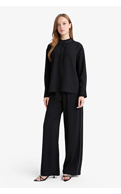 DeFacto Wide Leg Geniş Paça Krep Pantolon