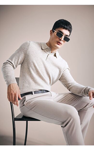 DeFacto Standart Fit Polo Yaka Triko Kazak