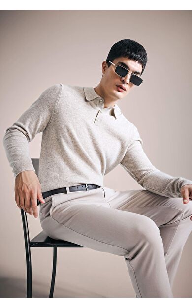 DeFacto Standart Fit Polo Yaka Triko Kazak