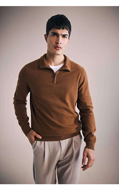 Standart Fit Balıkçı Yaka Triko Kazak