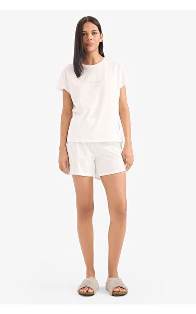 Fall in Love Regular Fit Kısa Kollu 2'li Takım F3134AX25SMBE343