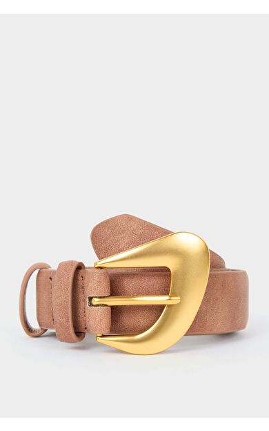 Kadın Büyük Toka Suni Deri Günlük Kemer