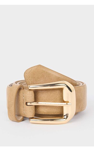 Kadın Büyük Toka Suni Deri Jean Kemeri